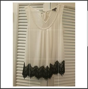 sleeveless express blouse with lace